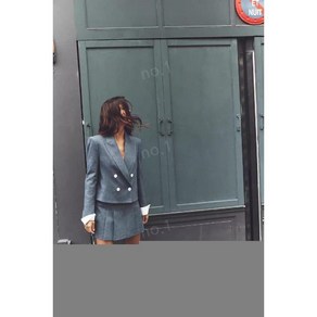 ZARA 자라 더블 브레스티드 크롭 블레이저 치마