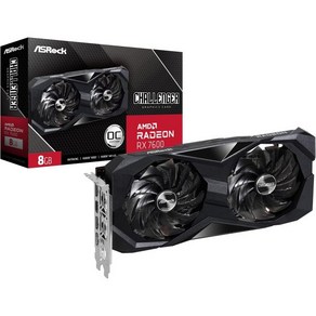 ASRock AMD Radeon™ RX 7900 XT 팬텀 게이밍 20GB OC 그래픽 카드 320 비트 7680 x 4320 0dB 사일런트 쿨링 3 DisplayPot™, RX 7600 Challenge 8GB 해외직구, 1개