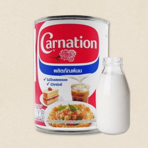 태국 카네이션 밀크 무가당 연유 밀크티 태국식품, 2개, 405g