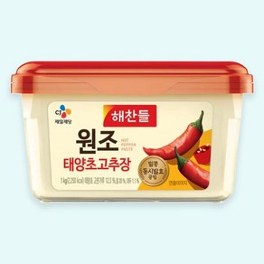 CJ제일제당 풍미업 해찬들 원조 태양초고추장 1kg 캠핑필수템 간편요리 분식 쏘울푸드 발효식품 자취템 간편식, 1개