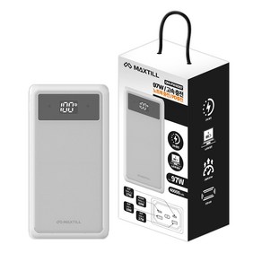 맥스틸 GM-PW4097 97W 고속충전 맥북/노트북충전 대용량 보조배터리 40000mAh, 화이트, PW 4097