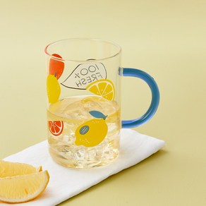 [모던하우스 인천점] 레몬코스타 손잡이 빅 내열 유리잔 레몬 600ml -[GA0125080], 1개, 이미지참조