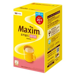 동서 맥심 모카라이트 커피믹스 180T 커피, [00001] 없음, 1개, 180개