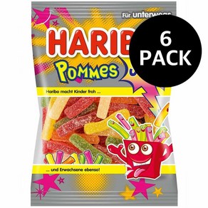 하리보 사워 감자튀김 Haibo Pommes saue, 6개, 100g