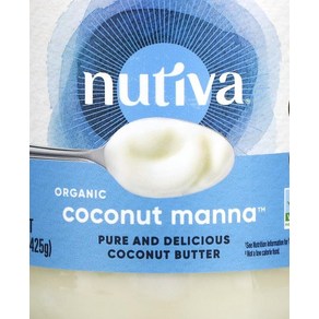 Nutiva 코코넛 Coconut Manna 맛있는 코코넛버터 425g, 1개