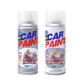 일신 현대 3M 4F 바닐라화이트 스프레이 페인트 + 투명스프레이 200ml, 1개