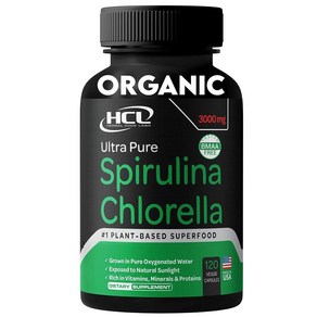 HCL HERBAL CODE LABS Chloella 스피룰리나 파우더 캡슐 유기농 -, 1개