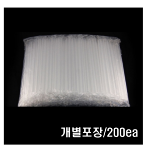 버블티스트로우12x210mm(개별포장투명)1pack(200EA), 200개, 200개