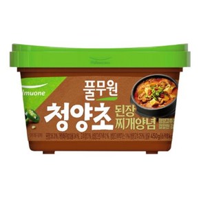 풀무원 [소문난] 청양초 된장찌개 양념 (450g) 가정식백반 기사식당 요리레시피, 4개