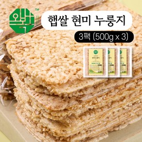 국내산 현미 누룽지 3팩, 500g, 3개