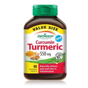 (캐나다 직송) 자미에슨 강황 커큐민 90개 - Value Size Jamieson Tumeic Cucumin, 550mg