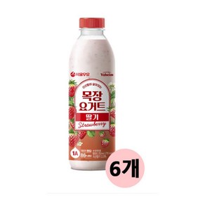 서울우유 목장 마시는 달달한 논산딸기 요구르트750ml X6입, 750ml, 6개