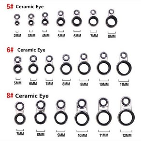 텔레스코픽 바다 낚싯대 가이드 링 직경 2mm 3mm 4mm 5mm 6mm 7mm 8mm 9mm 10mm 11mm 12mm 1x 바위 링 팁 수리 액세서리, 23 WHITE, 1개