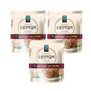 청정원/숯불맛떡갈비(냉동) 320g x 2개묶음 /, 6개