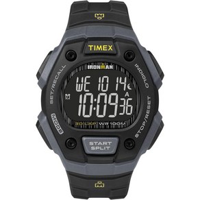 Timex 아이언맨 클래식 30 남성용 손목시계 풀 사이즈 쿼츠 스포츠 시계(레진 스트랩 포함) 블랙 18(모델 TW5M18700)