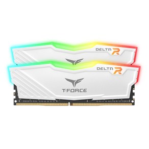 T-Foce DDR4 32G PC4-25600 CL16 Delta RGB 화이트 (16Gx2) 서린