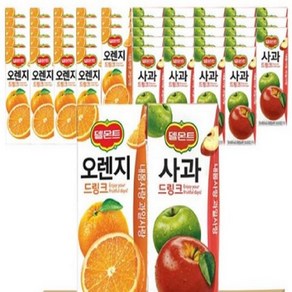 델몬트 오렌지 드링크 190ml 24팩 + 델몬트 사과 드링크 24팩