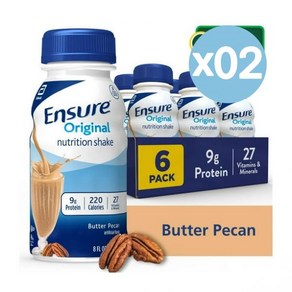 Ensue 인슈어 오리지널 뉴트리션 쉐이크 버터 피칸 237ml 6개입 2팩 Oiginal Nutition Shake, Butte Pecan, 12개