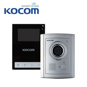 코콤 KCV-436 초인종 패키지 블랙 4.3인치 4선식 디지털방식 비디오폰 인터폰 도어폰 현관 원룸 빌라 단독주택 아파트 셀프 설치