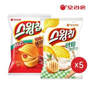 오리온 스윙칩 양파크림치즈(60g) 5개+스윙칩 볶음고추장(60g) 5개, 1개, 60g