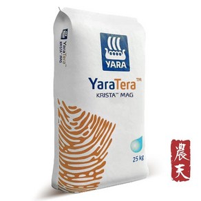 YARA 야라 질산마그네슘 25kg - 수용성 고토 황화낙엽 방지 광합성 증대 상품성 개선 생육 증진 수경 양액 재배 액비 비료원료, 1개