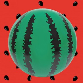 수박 탱탱볼 808 비치볼 2개, 초록색, 300mm