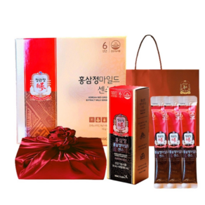 정관장 6년근 홍삼정 홍삼스틱 골프 센스 선물세트 30포 300ml+쇼핑백 가정의달 추석 설 명절 선물세트(보자기포함) 1개, 30회분