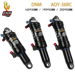 서스펜션 DNM MTB 내리막 자전거 코일 후면 완충기 산악 에어 수동 라이딩 액세서리 AOY36RC165 mm 190mm 200mm, 1개