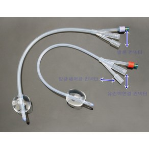 소변줄 가주 폴리카테타 3WAY FOLEY CATHETER 더블세이프, 22F, 1개