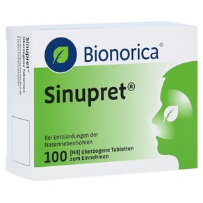 [독일 내수 정품](시우브레트) SINUPRET übezogene Tabletten 100St, 1개, 100정