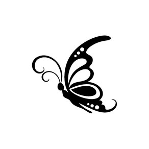 자동차 포인트 00017 나비 튜닝 스티커(S), 카본, 1개