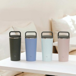 아트박스/조지루시 400ml 캐리 텀블러 손잡이, 퍼그블루(AM), 1개
