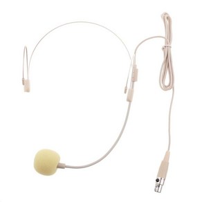 더블 헤드셋 헤드 마이크 베이지 3핀 XLR XLR 3.5mm, XLR 3 핀, 플라스틱