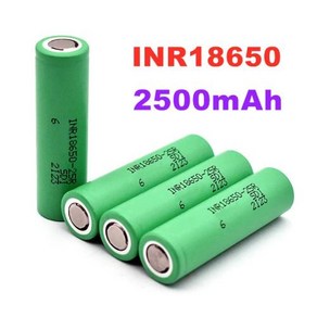 100% 정품 INR18650 25R 1865 2500Mah 3 7 V 18650 배터리 리튬 이온 배터리 호지 스트룸 온로딩 20A 파워 셀, 6개