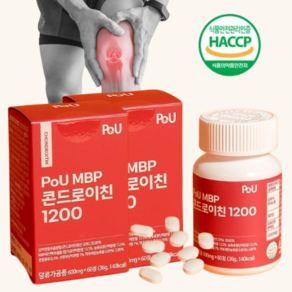 노네임 MBP 콘드로이친 연골 무릎 관절 영양제 600mg, 2개, 60정