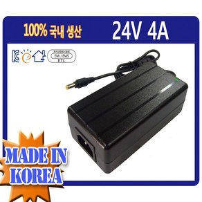 [대성전자] 24V 4A 아답터 24V 3.75A/3A 사용가능 모니터 TV 다용도 호환 제품 코드분리형, 단품, 1개