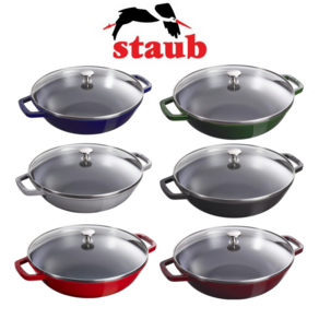 STAUB 스타우브 웍 궁중팬 냄비 30cm 6색상, 블랙, 1개