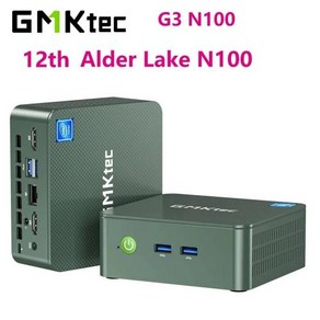 미니PC 베어본 데스크탑 GMKTec Alde Lake 미니 게임용 PC G3 12 세대 N100 윈도우 11 DDR4 16GB 512GB NVme SSD Wifi6 BT52, 1.No Ram No SSD No OS - 미국, 1개