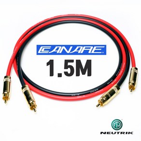 CANARE 카나레 GS-6 REAN GOLD RCA + 뉴트릭 리안 금도금 인터 케이블 1.5M