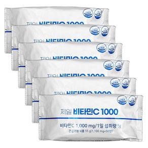 제일헬스사이언스 제일 비타민C1000mg(100일분) 메가도스용, 6개, 50정