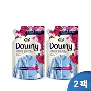 다우니 패브릭 세럼 500ml x 2봉 섬유유연제 주름개선 시트러스 향, 멜론 & 스프링 플라워 향수, 2개