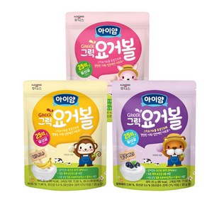 일동후디스 아이얌 그릭요거볼 혼합, 1세트, 딸기+블루베리+망고바나나, 20g