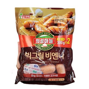 롯데 롯데푸드 의성마늘 빅그릴비엔나 300g x 2 x 1개, 종이박스포장, 600g