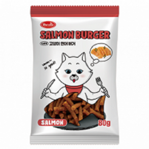 바우와우 고양이 연어버거80g, 1개