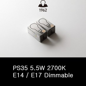 IKEL [일광] F-LED PS35 5.5W E14 E17 2700K 전구색 Dimmable, E14 5.5W, 1개