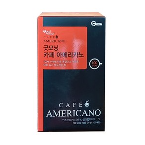 굿모닝 아메리카노 실큐 카페 블랙커피 고급 브라질원두 1g 100스틱, 100개입, 1개