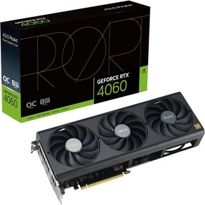 ASUS ProArt GeForce RTX™ 4060 OC Edition 8GB GDDR6 그래픽 카드PCIe 4.0 DLSS 3 HDMI 2.1a 디스플레이 포트 1.4a