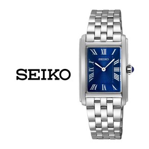 세이코 SEIKO 국내재고 블루 스퀘어 여성 사각 메탈 손목시계 SWR085