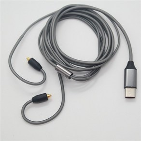 MMCX 오디오 케이블-USB C타입 이어폰 슈어 SE215 교체 코드, 01 type-c NO DAC