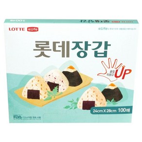 롯데 위생장갑 24x28cm 100매 롯데 이라이프, 1개, 100개